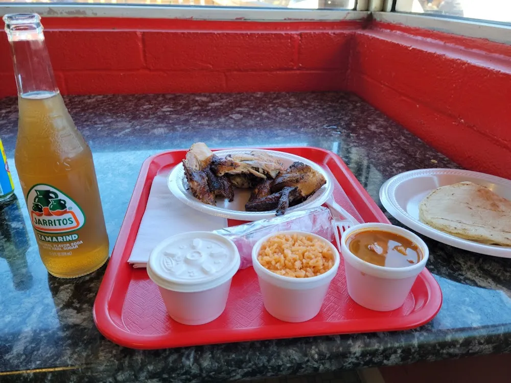 Half Chicken Meal w Rice and Beans